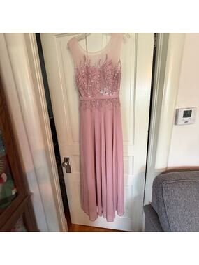 Sublime Pink Embellished Sleeveless Maxi Dress Size L/XL